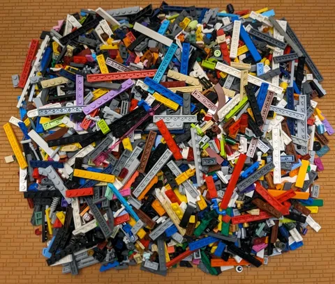 LEGO 2400pcs Small Mix Bulk Lot Tiles Plates 1x1 1x2 Detail Finishing Cleaned