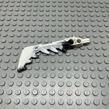 LEGO Bionicle Part 57566pb01 White Weapon Sword Black Marbled Pattern 8927