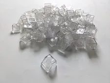 LEGO Bulk Lot of 100 Trans Clear Slope 2x2 (3039)