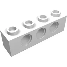 LEGO Part 3701 - Technic Brick 1 x 4 [3 Pin Holes] - Pick Your Color