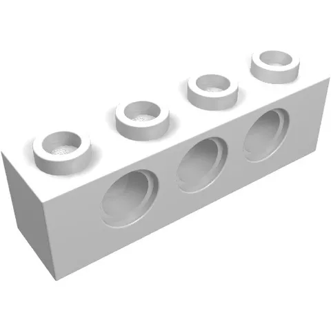 LEGO Part 3701 - Technic Brick 1 x 4 [3 Pin Holes] - Pick Your Color