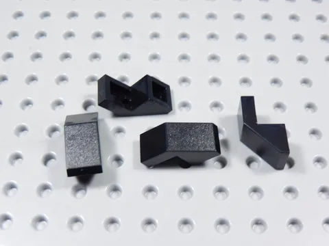 LEGO Lot of 4 Black 2x1 Slopes w/ Cutout BF
