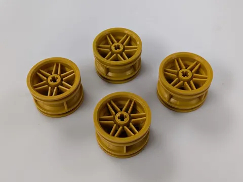 LEGO Parts (x4) - Pearl Gold Wheel 30.4mm D. x 20mm Rim - No 56145