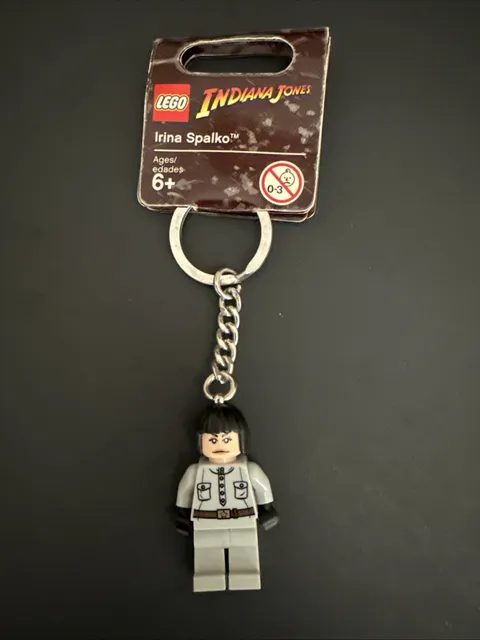 LEGO INDIANA JONES IRINA SPALKO MINIFIGURE 852717 RARE LIMITED RETIRED KEYCHAIN 