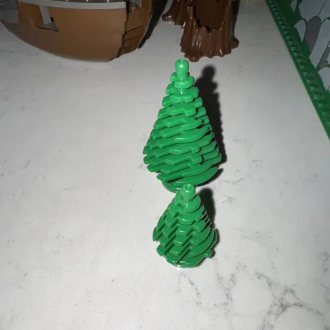 LEGO Large Pine Tree 3471 Green Nature Landscape 2435 Small Tree