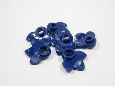 LEGO Lot of 6 Dark Blue Plant Plates w/ 3 Leaves Minifig I12