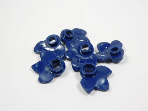LEGO Lot of 6 Dark Blue Plant Plates w/ 3 Leaves Minifig I12