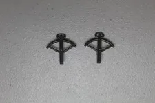 (2) LEGO Pearl Dark Gray Minifigure Weapon Crossbow