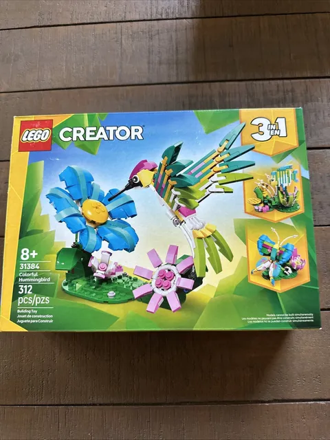 LEGO Creator 3 in1 Colorful Hummingbird 31384 Building Set 312pcs Bird Fish