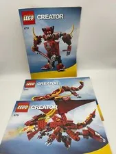 LEGO Creator 3-in-1 Fiery Legend 6751 All 3 Instruction Manual Booklets Only