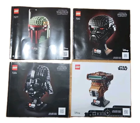 Lego Star Wars HELMET  Manual Lot 4 Manuals ONLY 75343,75304,75277 Princess Leia