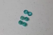 (6) Lego 1x1 Round Plate - Transparent Light Blue