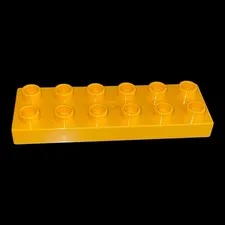 yellow gold Duplo 2X6 plate- combined shipping (YELL32)