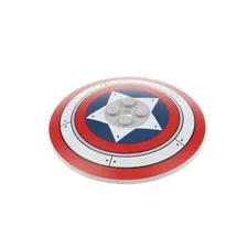 1x LEGO Sat Radar Dish 8x8 Gray Red Star Captain America Shield 3961pb13