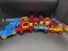 VINTAGE Lego Duplo SET LOT 80s Delivery Drivers Groceries People Cars