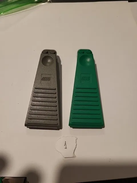 LEGO Lot of 2 6007 Wide Brick Separator Tool Green Gray Vintage