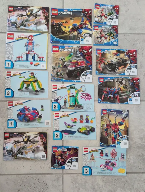 Spiderman Marvel Lego Lot of 16 INSTRUCTIONS ONLY