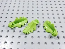 LEGO Lot of 3 Lime Green 1x1 Round w/ Cured Leaf Plants Minifig BI