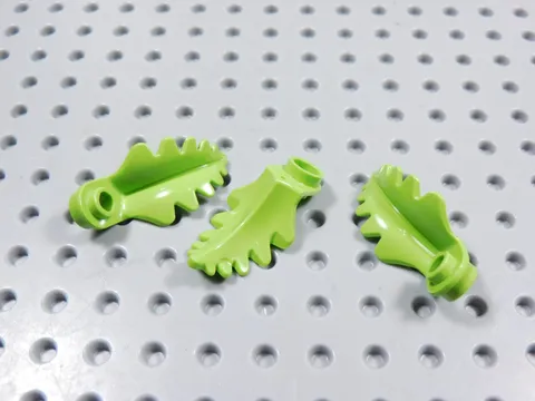 LEGO Lot of 3 Lime Green 1x1 Round w/ Cured Leaf Plants Minifig BI