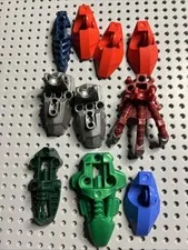 LEGO Bionicle Hero Factory Foot Claw Parts Lot 10pcs Red Green Silver Blue