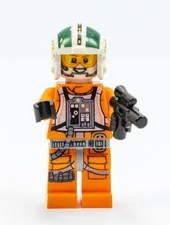 LEGO Star Wars Wedge Antilles Rebel Pilot Minifigure sw1081 75268 Figure Blaster