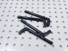 LEGO Lot of 4 Black Hockey Stick Sticks Sports Gear Minifig BT