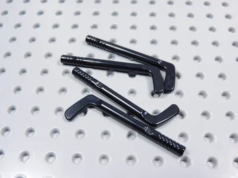 LEGO Lot of 4 Black Hockey Stick Sticks Sports Gear Minifig BT