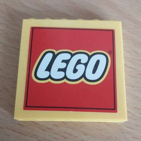 LEGO. Yellow Panel 1x6 Printed LEGO Logo Tile Piece 1pc Polybag