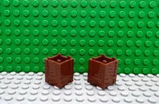 Lego 2 Reddish Brown 2x2x2 Box Storage Container NEW