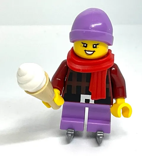 Lego Winter Village Girl Skater Minifigure w/ Ice Cream  - Christmas & Advent