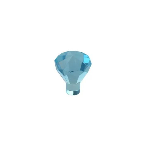 LEGO 25x  Trans-Light Blue Rock 1 x 1 Jewel 24 Facet inv.640