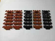 LEGO BULK LOT OF 5 STAIRS STRAIGHT OPEN 7X4X6  #30134 BROWN BLACK