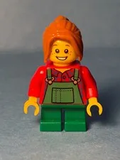 LEGO Town Minifig twn262 - Light Keeper Girl - Light Scratches/No Cracks