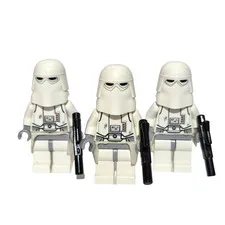 Lego Star Wars Hoth Snowtrooper Minifigure Blasters White Kama sw0568 Lot of 3