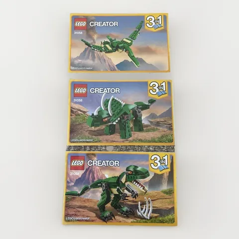 LEGO 2 Instruction Manuals Creator 3-in-1 Mighty Dinosaur Pterodactyl