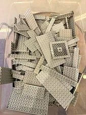 LEGO 2 Lbs + Gray Bulk Lot Mixed Plates Only Various sizes cleaned sorted
