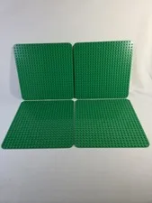 4- LEGO DUPLO Green Large Base Plate - 15"x15" (24x24 stud) Baseplates