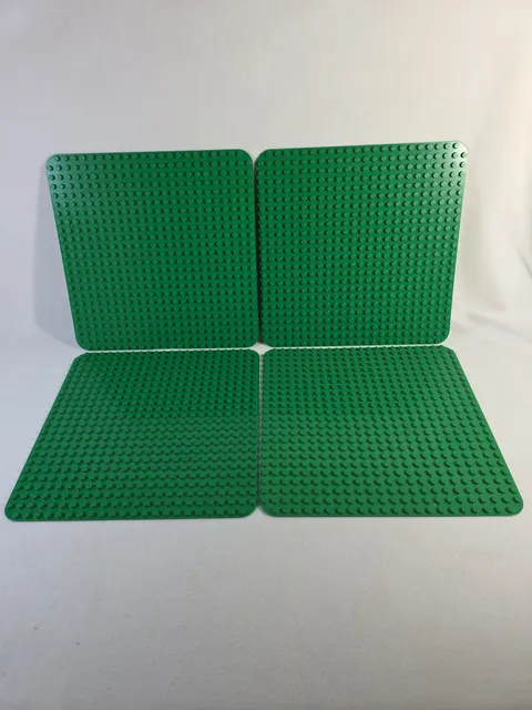 4- LEGO DUPLO Green Large Base Plate - 15"x15" (24x24 stud) Baseplates