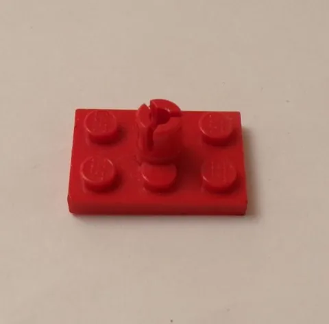 Lego x1 Red Modified 2x3 Plate, Helicopter Rotor Holder Pin, 3462 (028-3)