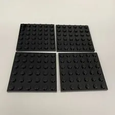 Lego 3958 Black Replacement Parts Pieces Lot of 4
