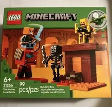 LEGO Minecraft 21266 The Nether Lava Battle Complete Set, 99 Pieces, Ages 6+