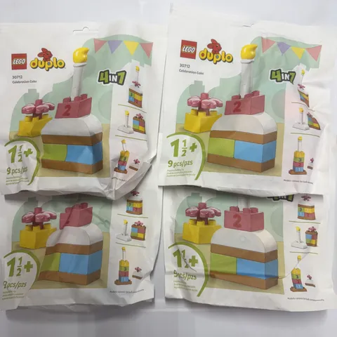 LEGO DUPLO Celebration Cake 30712 Lot of 4 Sealed Birthday Party Favors NEW