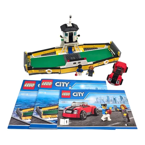 LEGO City #60119 Ferry 100% Complete w/ Instruction & Minifigures