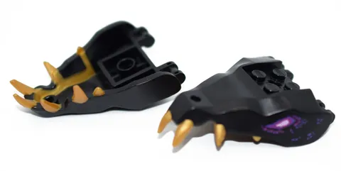 LEGO Ninjago Overlord Dragon Head top bottom black gold 71742 6335475 6334086