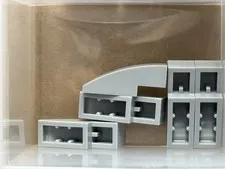LEGO Parts - Light Bluish Gray Slope, Curved 3 x 1 - No 50950 - QTY 5