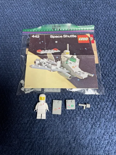 LEGO Classic Space 442 Space Shuttle 100% Complete W/Partial Box & Book