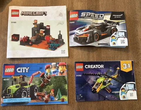 LEGO Manuals CREATOR CITY SPEED CHAMPIONS Minecraft 31092 60181 75892 21185