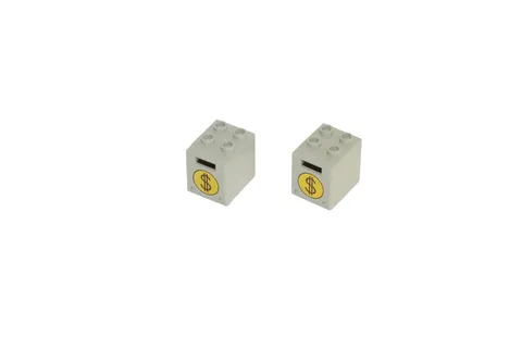 2 Lego® CITY Post Letter Box in GREY MONEY