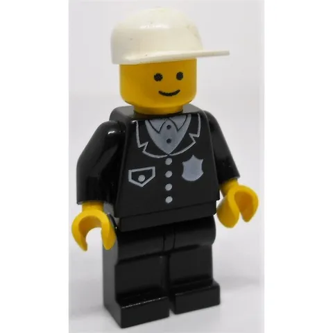 LEGO Vintage Suit with 4 Buttons, Black Legs, White Cap inv.573