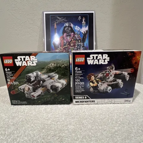 LEGO Star Wars MicroFighters Lot: The Razor Crest & Millennium Falcon 